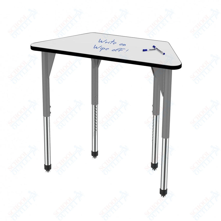 Marco Premier Series Trapezoid Stand - Up Table w/ Dry Erase Top 24" x 48" Adj Height 32" - 42" (43 - 2276 - DA) - SchoolOutlet