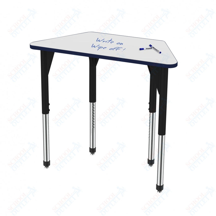 Marco Premier Series Trapezoid Stand - Up Table w/ Dry Erase Top 24" x 48" Adj Height 32" - 42" (43 - 2276 - DA) - SchoolOutlet