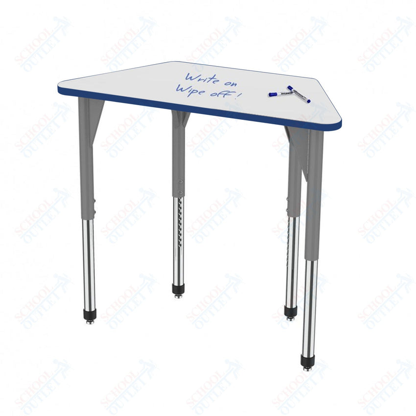 Marco Premier Series Trapezoid Stand - Up Table w/ Dry Erase Top 24" x 48" Adj Height 32" - 42" (43 - 2276 - DA) - SchoolOutlet