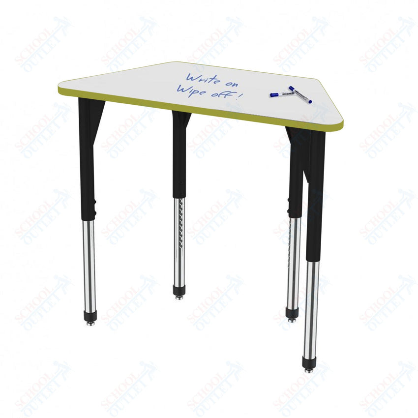 Marco Premier Series Trapezoid Stand - Up Table w/ Dry Erase Top 24" x 48" Adj Height 32" - 42" (43 - 2276 - DA) - SchoolOutlet