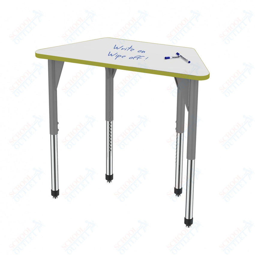 Marco Premier Series Trapezoid Stand - Up Table w/ Dry Erase Top 24" x 48" Adj Height 32" - 42" (43 - 2276 - DA) - SchoolOutlet