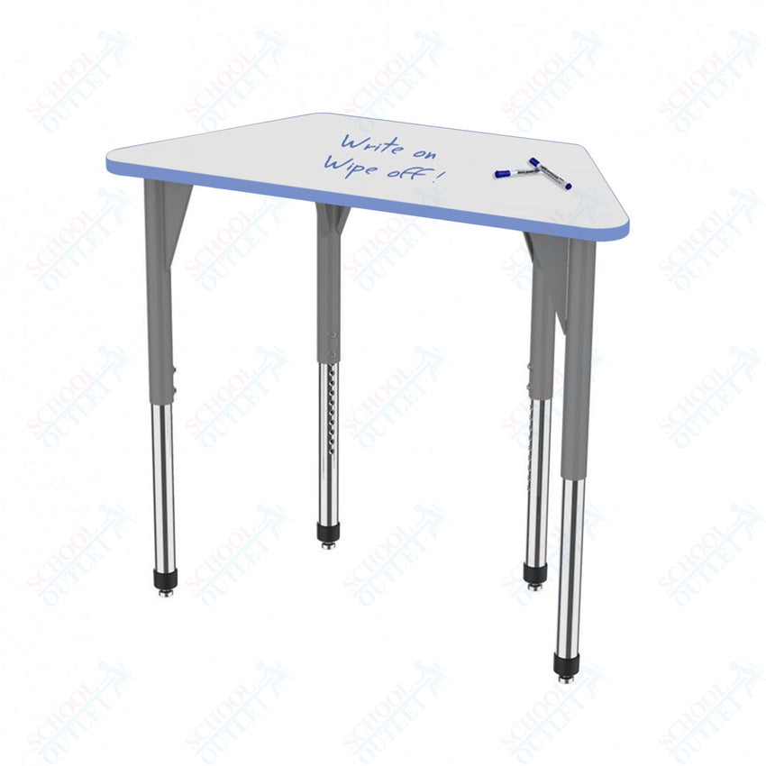 Marco Premier Series Trapezoid Stand - Up Table w/ Dry Erase Top 24" x 48" Adj Height 32" - 42" (43 - 2276 - DA) - SchoolOutlet