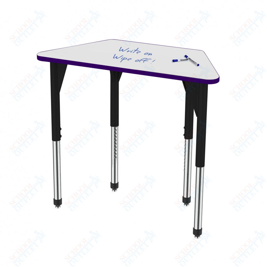 Marco Premier Series Trapezoid Stand - Up Table w/ Dry Erase Top 24" x 48" Adj Height 32" - 42" (43 - 2276 - DA) - SchoolOutlet