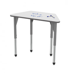 Marco Premier Series Trapezoid Activity Table w/ Dry Erase Top 24" x 48" Adj Height 21"-31" (43-2276-DB)