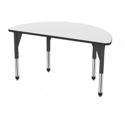 Marco Premier Series 60" Half Round Activity Table w/ Dry Erase Top Adj Height 21"-31" (43-2278-DB)