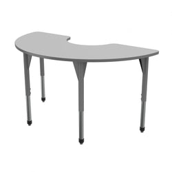 Marco Premier Series Half Moon Stand-Up Table w/ Dry Erase Top 36" x 72" Adj Height 32"-42" (43-2279-DA)