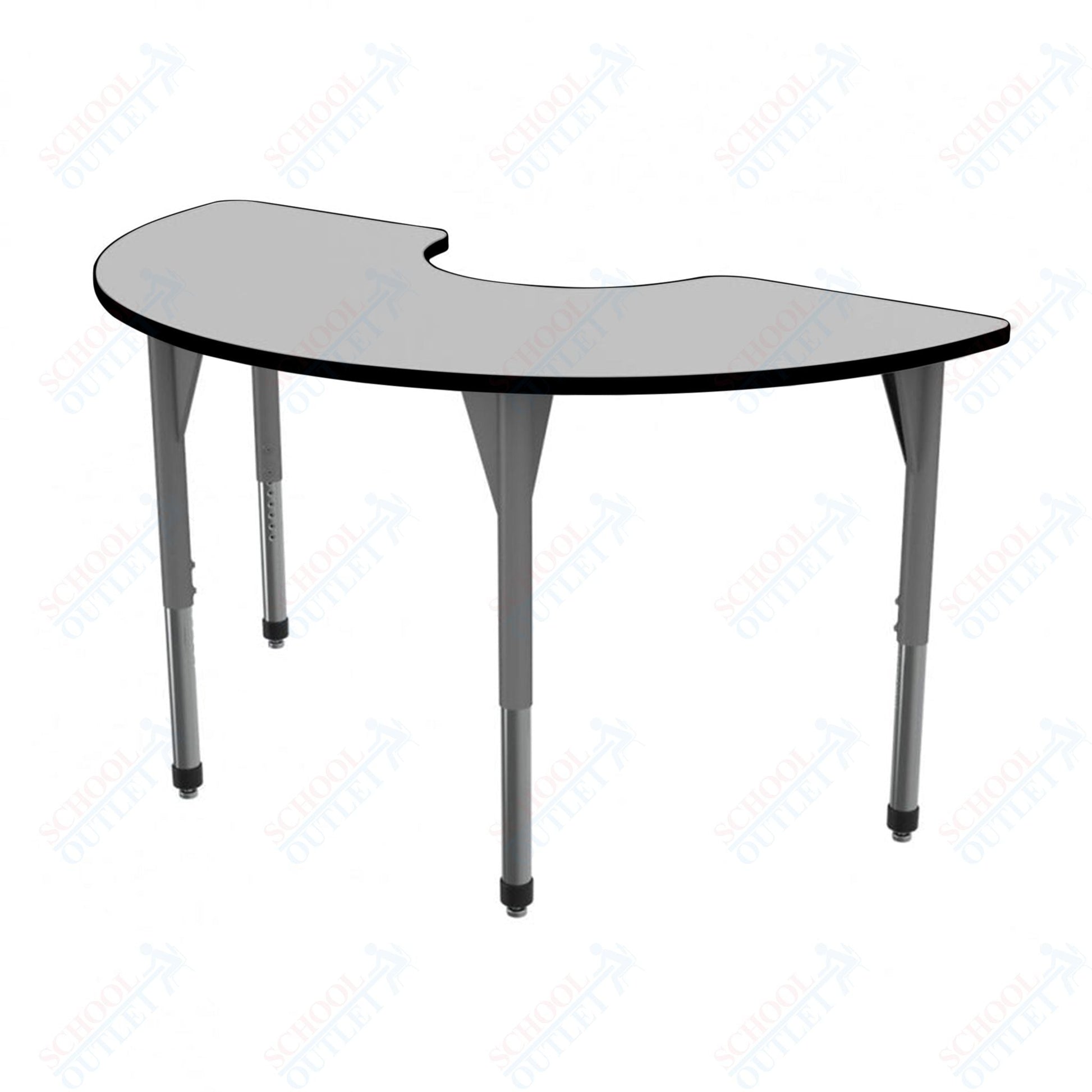 Marco Premier Series Half Moon Stand - Up Table w/ Dry Erase Top 36" x 72" Adj Height 32" - 42" (43 - 2279 - DA) - SchoolOutlet