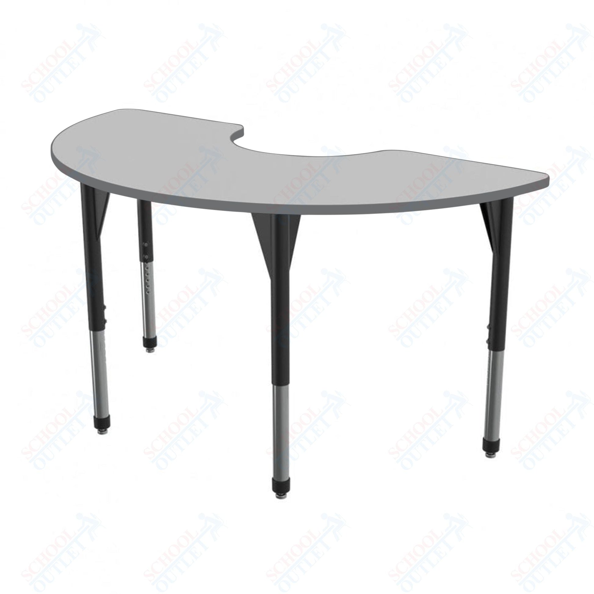 Marco Premier Series Half Moon Stand - Up Table w/ Dry Erase Top 36" x 72" Adj Height 32" - 42" (43 - 2279 - DA) - SchoolOutlet