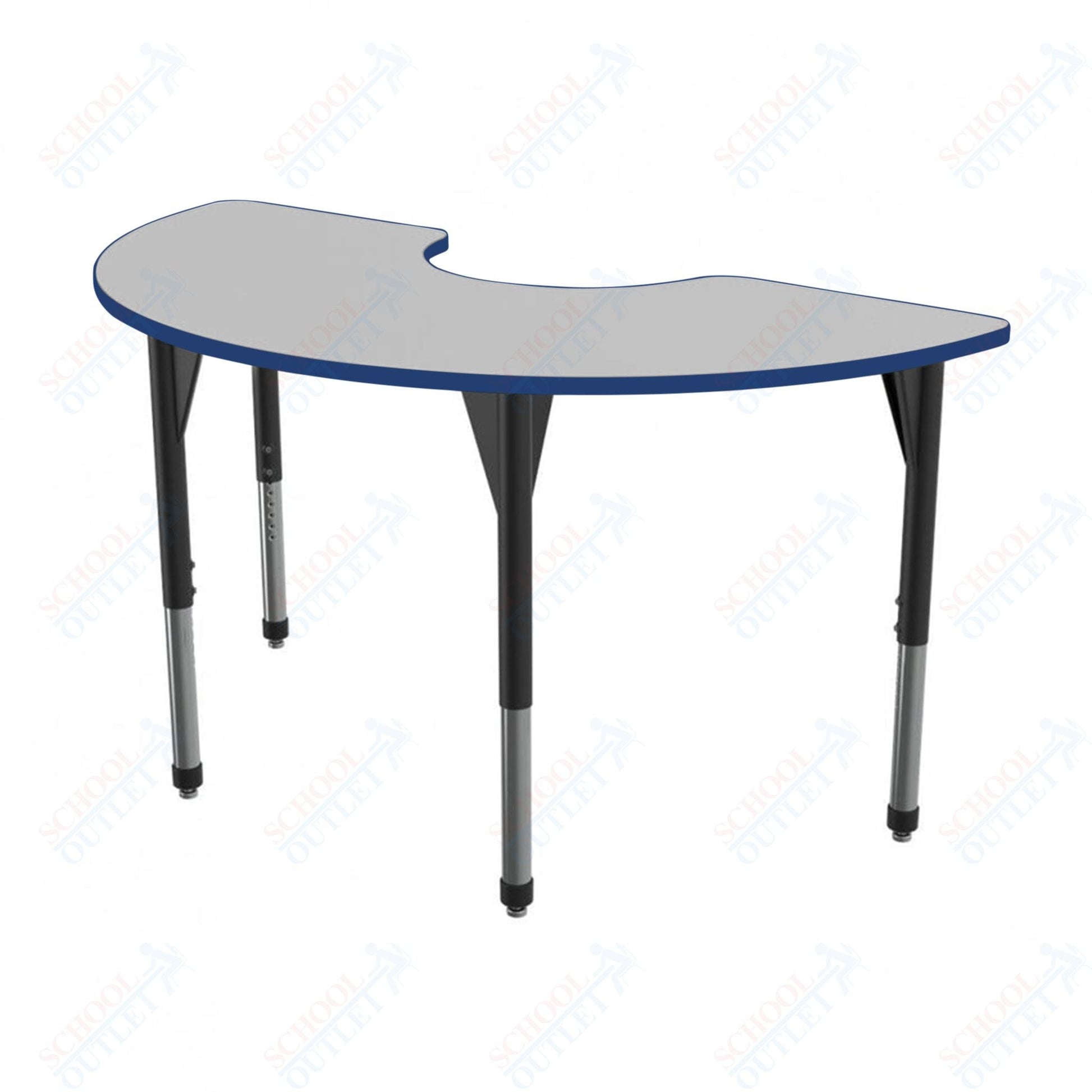 Marco Premier Series Half Moon Stand - Up Table w/ Dry Erase Top 36" x 72" Adj Height 32" - 42" (43 - 2279 - DA) - SchoolOutlet