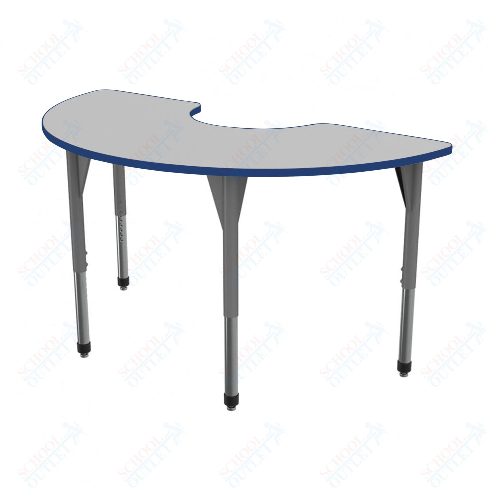 Marco Premier Series Half Moon Stand - Up Table w/ Dry Erase Top 36" x 72" Adj Height 32" - 42" (43 - 2279 - DA) - SchoolOutlet