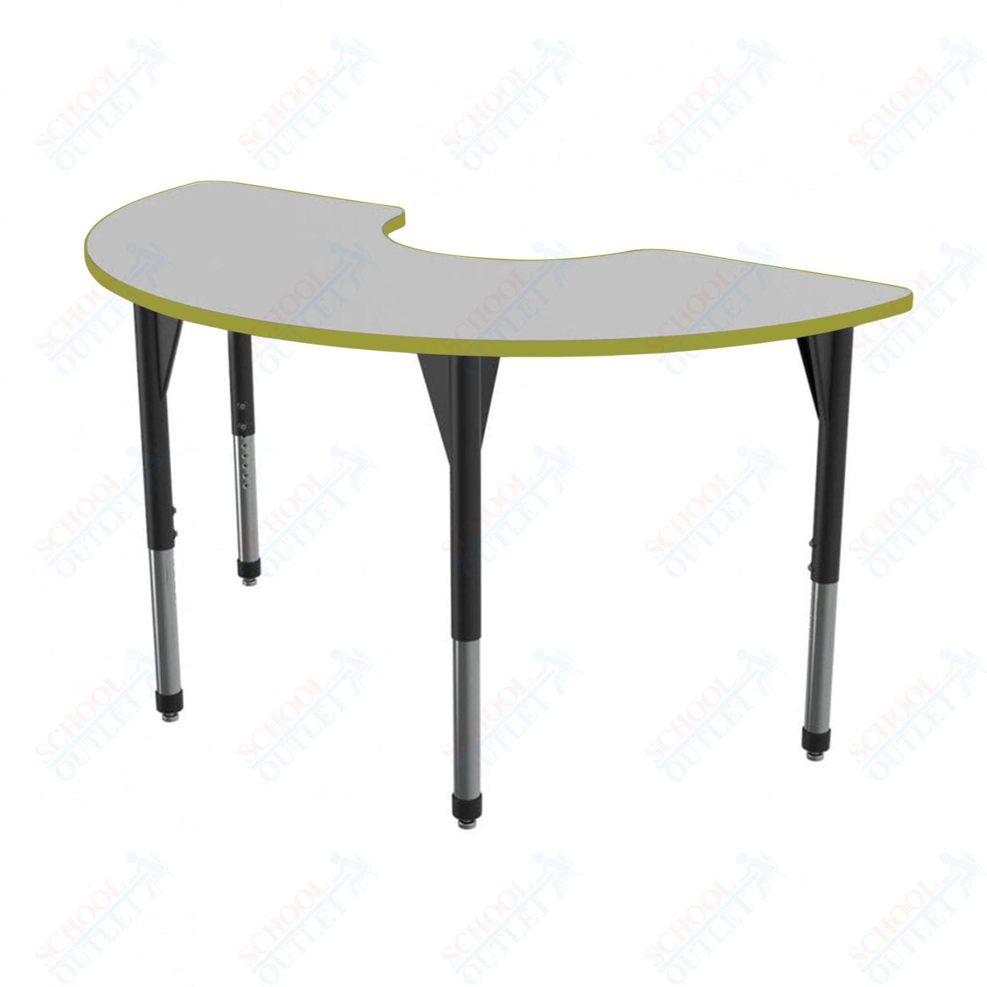 Marco Premier Series Half Moon Stand - Up Table w/ Dry Erase Top 36" x 72" Adj Height 32" - 42" (43 - 2279 - DA) - SchoolOutlet