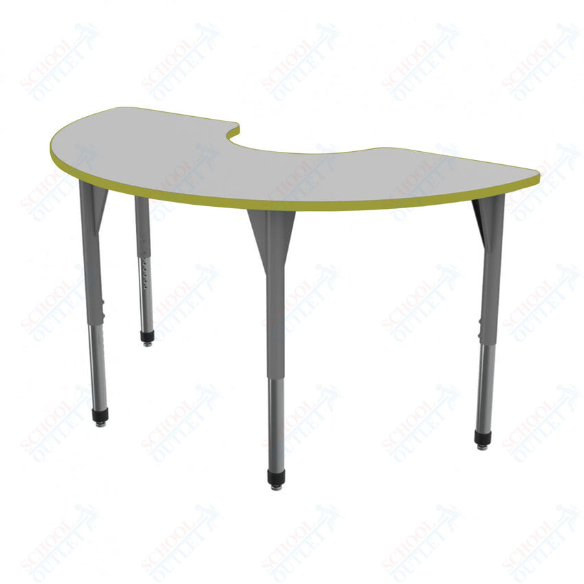 Marco Premier Series Half Moon Stand - Up Table w/ Dry Erase Top 36" x 72" Adj Height 32" - 42" (43 - 2279 - DA) - SchoolOutlet