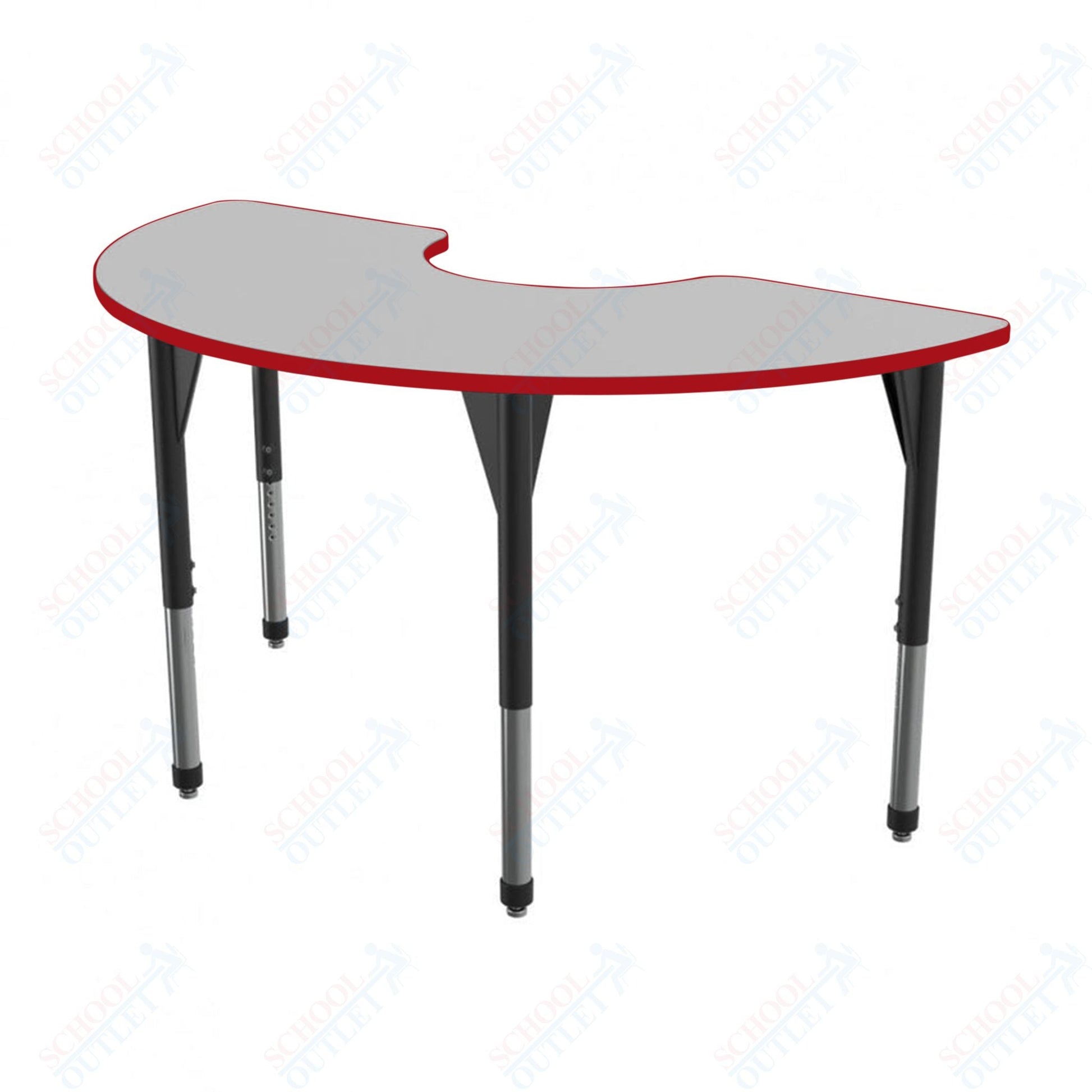 Marco Premier Series Half Moon Stand - Up Table w/ Dry Erase Top 36" x 72" Adj Height 32" - 42" (43 - 2279 - DA) - SchoolOutlet