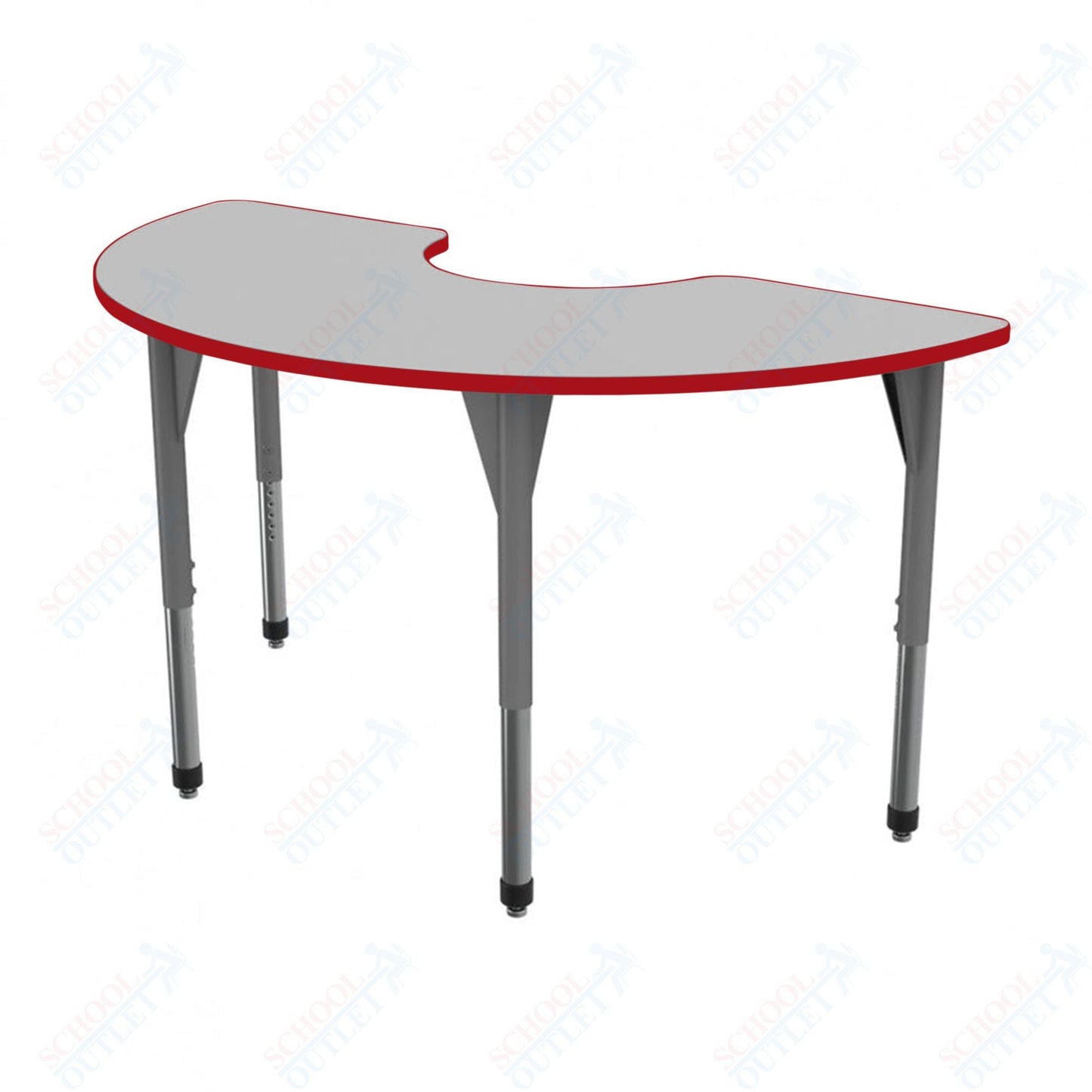 Marco Premier Series Half Moon Stand - Up Table w/ Dry Erase Top 36" x 72" Adj Height 32" - 42" (43 - 2279 - DA) - SchoolOutlet