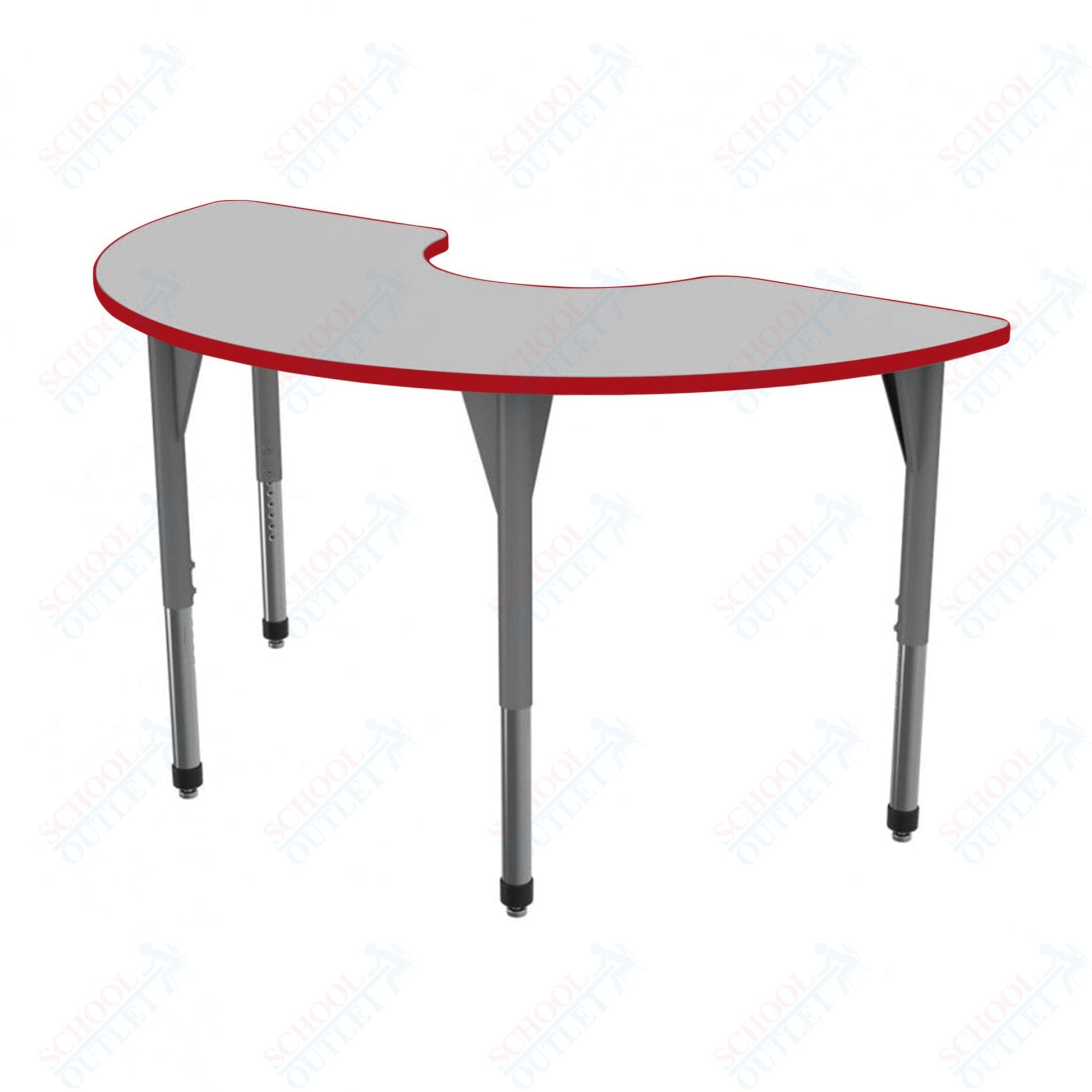 Marco Premier Series Half Moon Stand - Up Table w/ Dry Erase Top 36" x 72" Adj Height 32" - 42" (43 - 2279 - DA) - SchoolOutlet