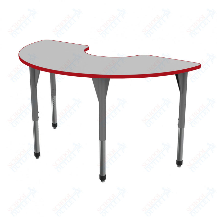 Marco Premier Series Half Moon Stand - Up Table w/ Dry Erase Top 36" x 72" Adj Height 32" - 42" (43 - 2279 - DA) - SchoolOutlet
