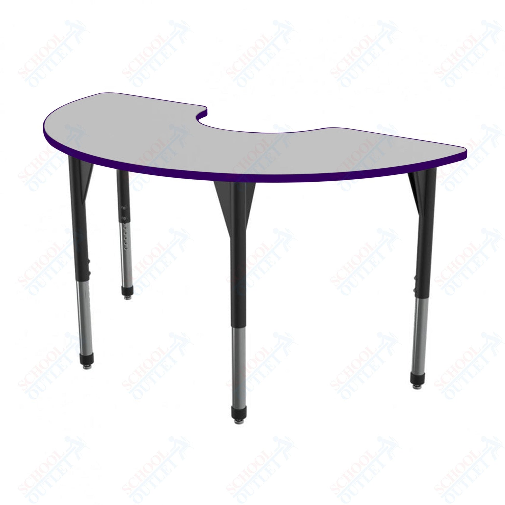 Marco Premier Series Half Moon Stand - Up Table w/ Dry Erase Top 36" x 72" Adj Height 32" - 42" (43 - 2279 - DA) - SchoolOutlet