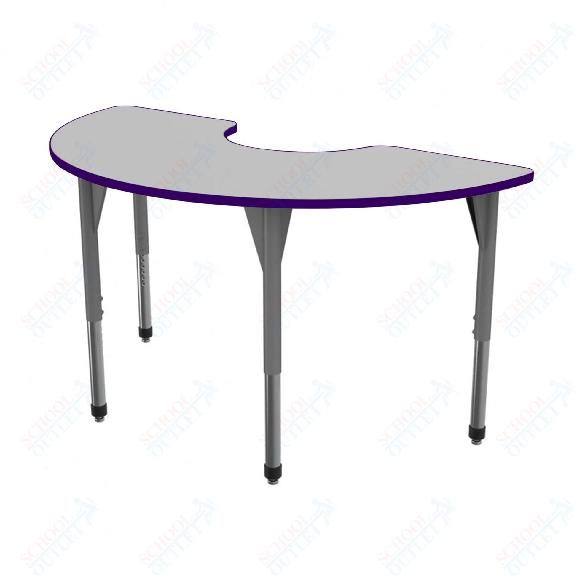 Marco Premier Series Half Moon Stand - Up Table w/ Dry Erase Top 36" x 72" Adj Height 32" - 42" (43 - 2279 - DA) - SchoolOutlet