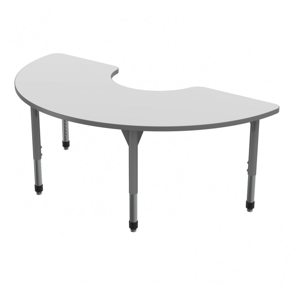 Marco Premier Series Half Moon Activity Table w/ Dry Erase Top 36" x 72" Adj Height 21" - 31" (43 - 2279 - DB) - SchoolOutlet