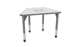 Marco Premier Series Trapezoid Collaborative Desk w/ Dry Erase HPL Top 31" x 20" Adjustable Height 21"-31" (43-2283-DB)