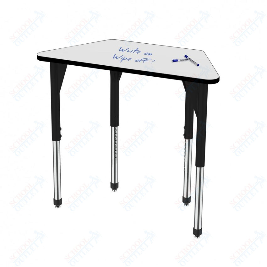 Marco Premier Series Trapezoid Stand - Up Table w/ Dry Erase Top 30" x 60" Adj Height 32" - 42" (43 - 2287 - DA) - SchoolOutlet