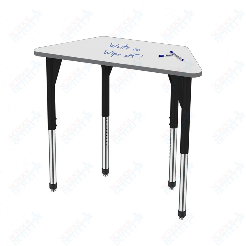 Marco Premier Series Trapezoid Stand - Up Table w/ Dry Erase Top 30" x 60" Adj Height 32" - 42" (43 - 2287 - DA) - SchoolOutlet