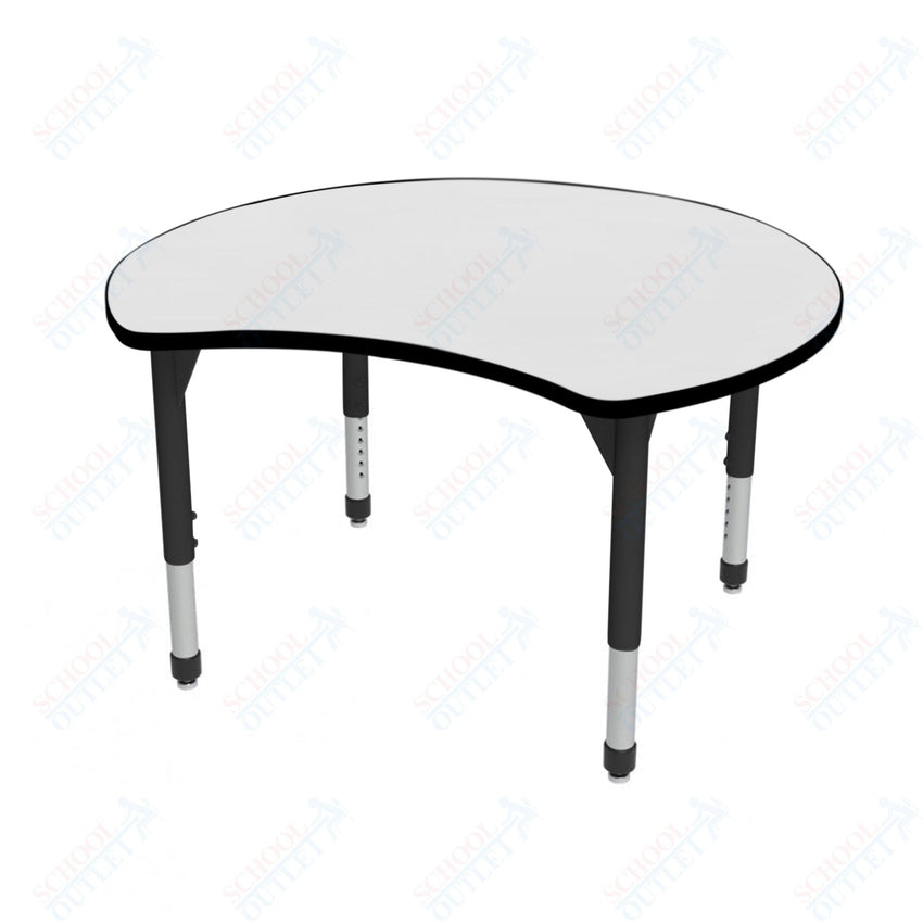 Marco Premier Series 48" Scoop Activity Table w/ Dry Erase Top Adj Height 21" - 31" (43 - 2296 - DB) - SchoolOutlet