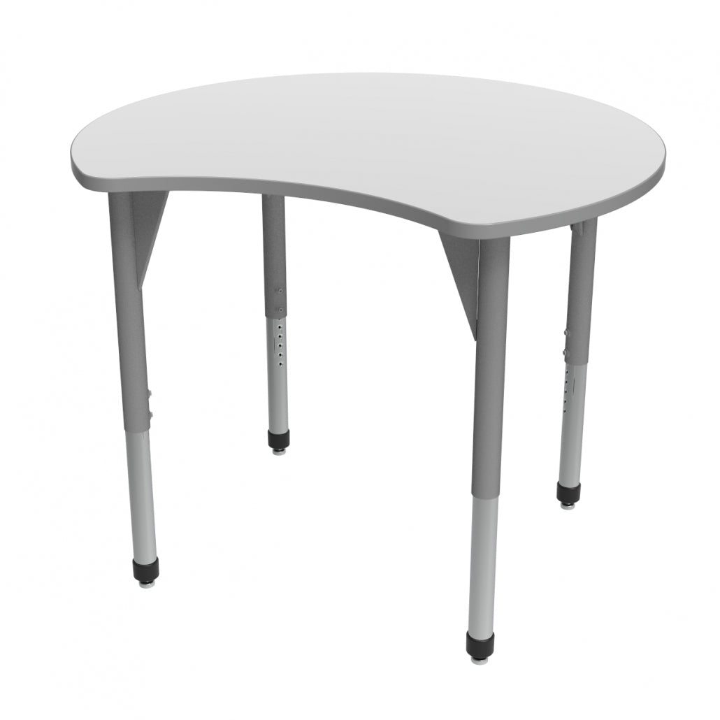 Marco Premier Series 48" Scoop Activity Table w/ Dry Erase Top Adj Height 21" - 31" (43 - 2296 - DB) - SchoolOutlet