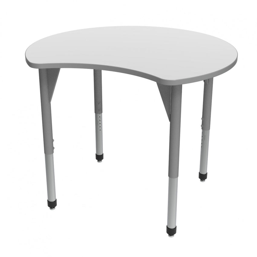 Marco Premier Series 48" Scoop Activity Table w/ Dry Erase Top Adj Height 21" - 31" (43 - 2296 - DB) - SchoolOutlet