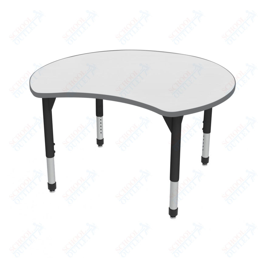 Marco Premier Series 48" Scoop Activity Table w/ Dry Erase Top Adj Height 21" - 31" (43 - 2296 - DB) - SchoolOutlet