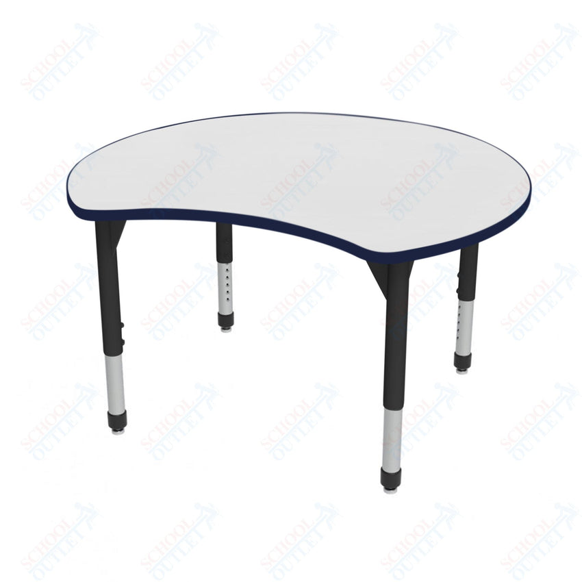 Marco Premier Series 48" Scoop Activity Table w/ Dry Erase Top Adj Height 21" - 31" (43 - 2296 - DB) - SchoolOutlet