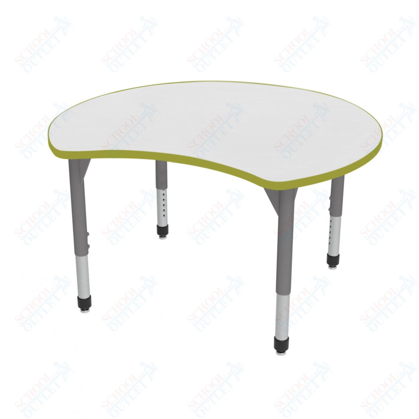 Marco Premier Series 48" Scoop Activity Table w/ Dry Erase Top Adj Height 21" - 31" (43 - 2296 - DB) - SchoolOutlet