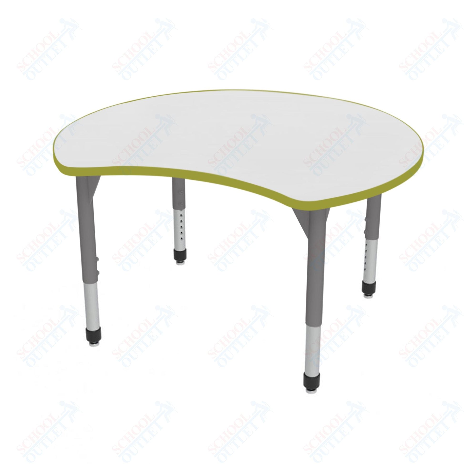 Marco Premier Series 48" Scoop Activity Table w/ Dry Erase Top Adj Height 21" - 31" (43 - 2296 - DB) - SchoolOutlet