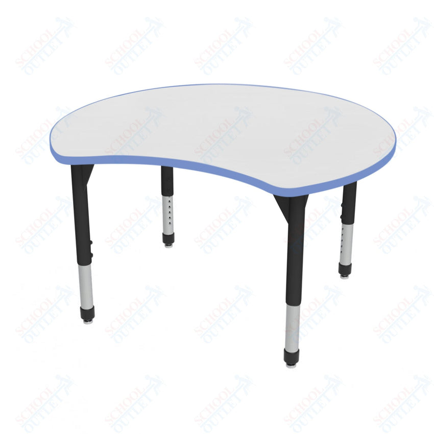 Marco Premier Series 48" Scoop Activity Table w/ Dry Erase Top Adj Height 21" - 31" (43 - 2296 - DB) - SchoolOutlet