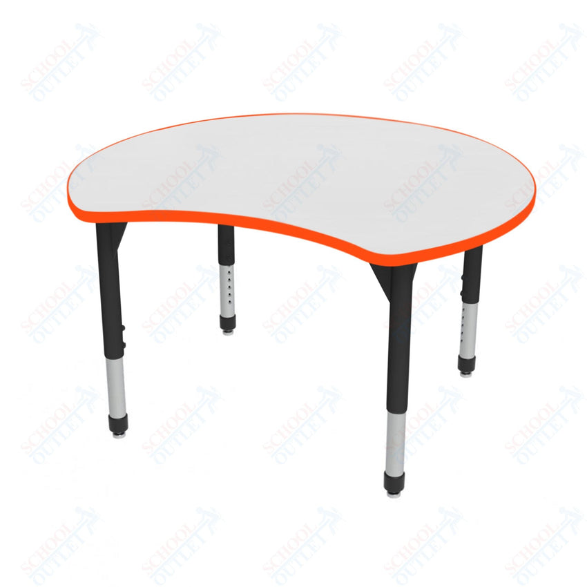 Marco Premier Series 48" Scoop Activity Table w/ Dry Erase Top Adj Height 21" - 31" (43 - 2296 - DB) - SchoolOutlet