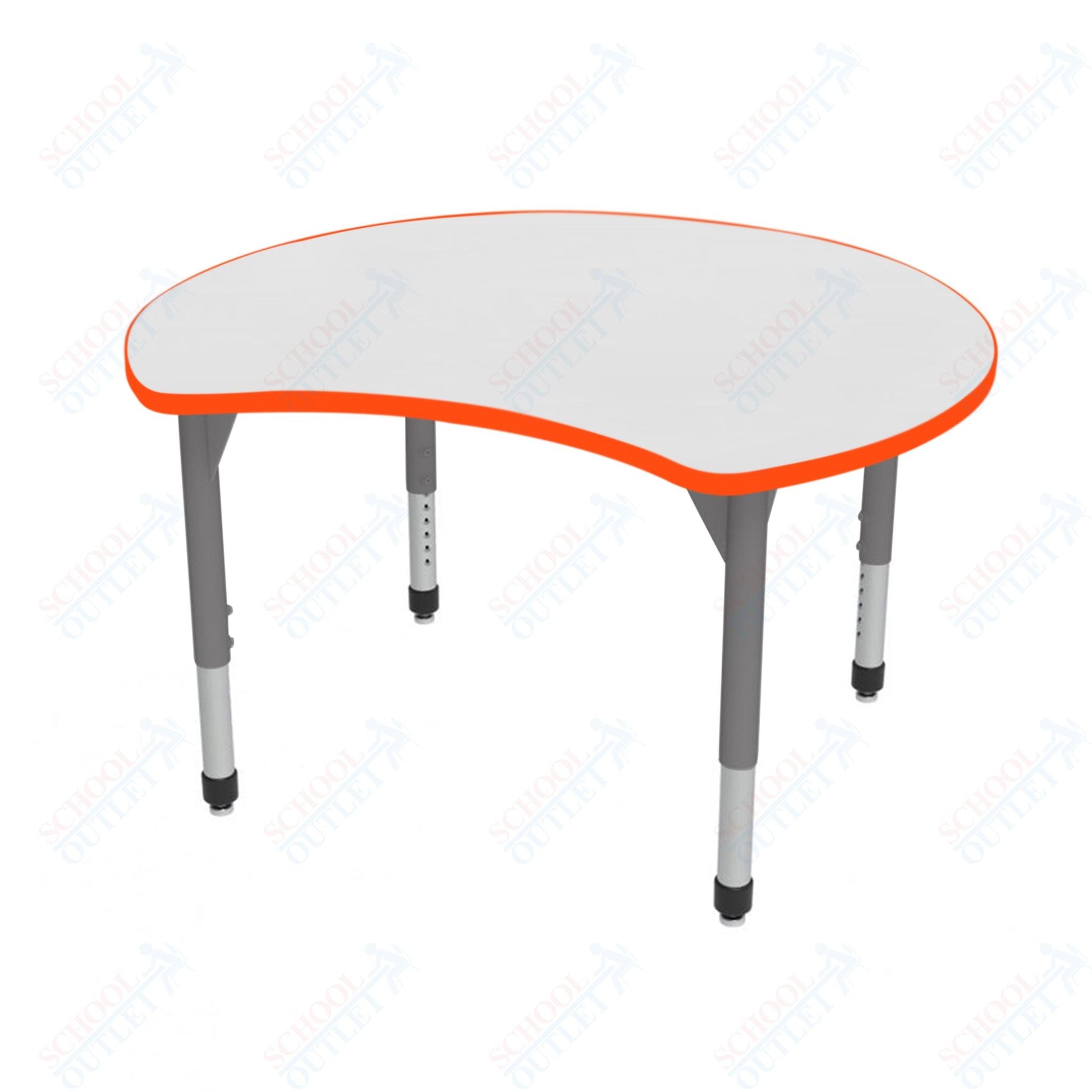 Marco Premier Series 48" Scoop Activity Table w/ Dry Erase Top Adj Height 21" - 31" (43 - 2296 - DB) - SchoolOutlet