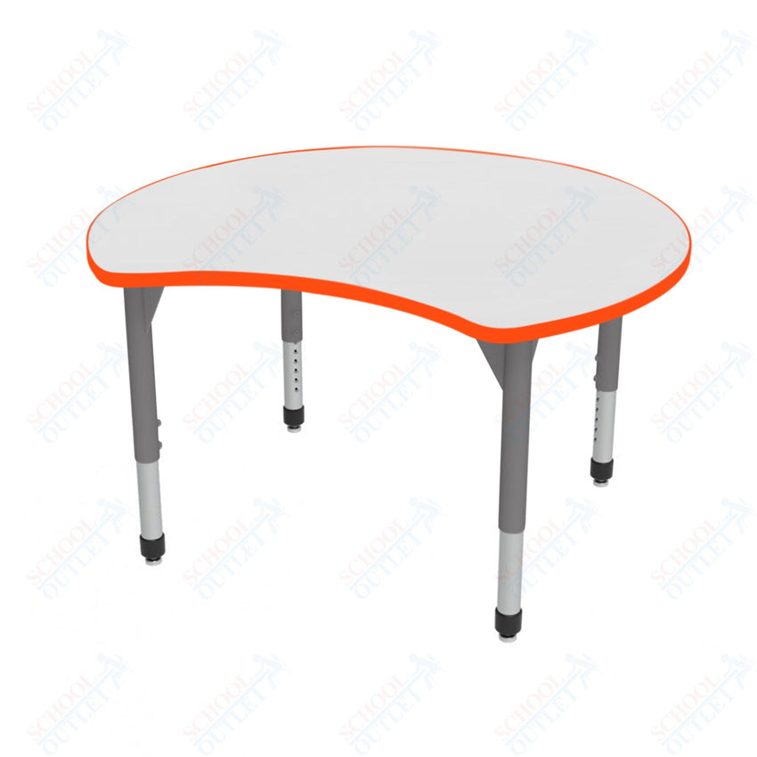 Marco Premier Series 48" Scoop Activity Table w/ Dry Erase Top Adj Height 21" - 31" (43 - 2296 - DB) - SchoolOutlet