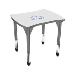 Marco Premier Series Contour Collaborative Desk w/ Dry Erase HPL Top 24" x 28" Adjustable Height 21"-31" (43-2310-DB)