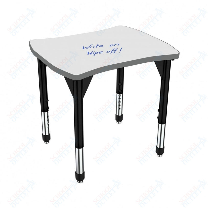 Marco Premier Series Contour Collaborative Desk w/ Dry Erase HPL Top 24" x 28" Adjustable Height 21" - 31" (43 - 2310 - DB) - SchoolOutlet