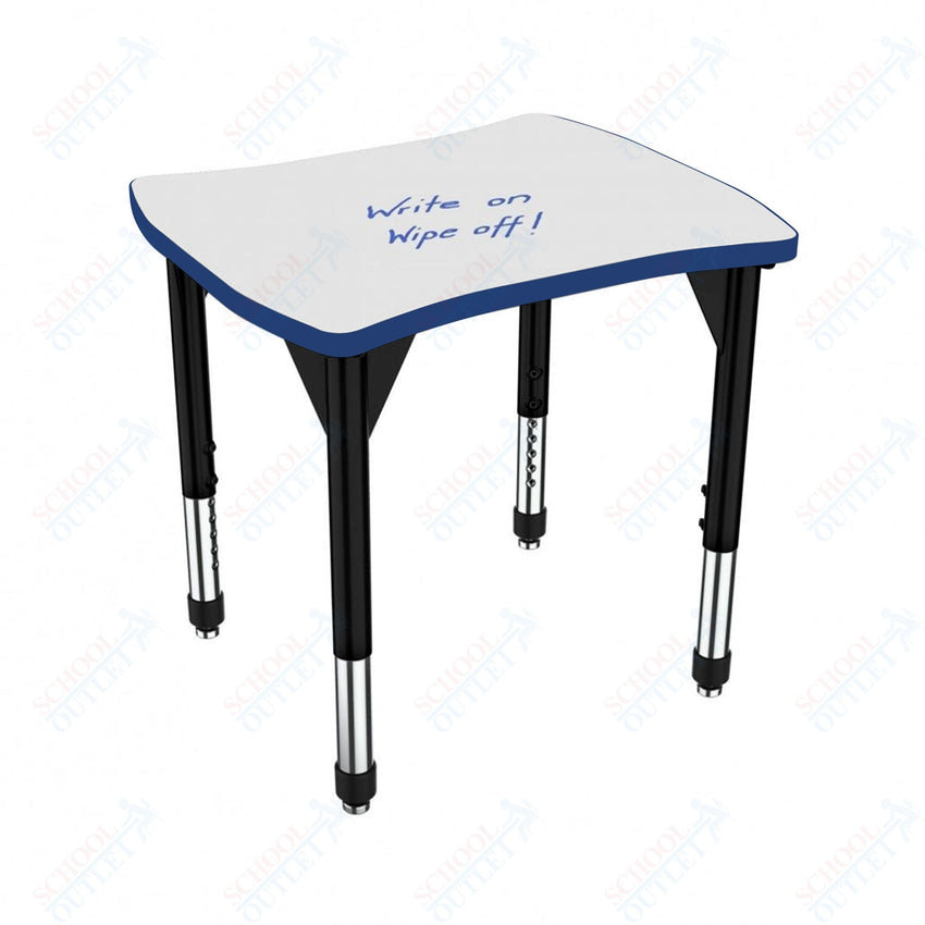 Marco Premier Series Contour Collaborative Desk w/ Dry Erase HPL Top 24" x 28" Adjustable Height 21" - 31" (43 - 2310 - DB) - SchoolOutlet