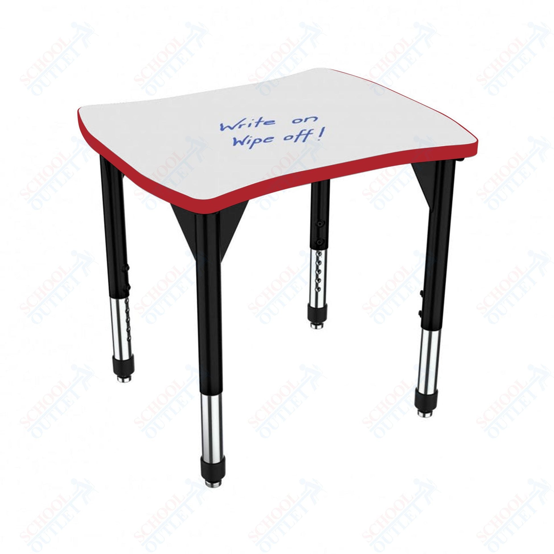 Marco Premier Series Contour Collaborative Desk w/ Dry Erase HPL Top 24" x 28" Adjustable Height 21" - 31" (43 - 2310 - DB) - SchoolOutlet