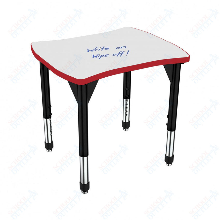 Marco Premier Series Contour Collaborative Desk w/ Dry Erase HPL Top 24" x 28" Adjustable Height 21" - 31" (43 - 2310 - DB) - SchoolOutlet
