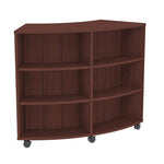 Marco 3500 Series Curved Single Sided 4 Shelves Mobile Bookcase with 2 Adjustable Shelves - 36