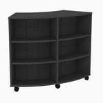 Marco 3500 Series Curved Single Sided 4 Shelves Mobile Bookcase with 2 Adjustable Shelves - 36
