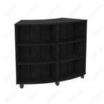 Marco 3500 Series Curved Double Sided 8 Shelves Mobile Bookcase with 4 Adjustable Shelves - 36
