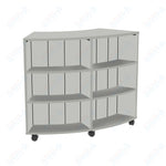 Marco 3500 Series Curved Double Sided 8 Shelves Mobile Bookcase with 4 Adjustable Shelves - 36