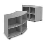 Marco 3500 Series Curved Double Sided 8 Shelves Mobile Bookcase with 4 Adjustable Shelves - 36