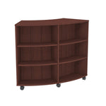 Marco 3500 Series Curved Double Sided 8 Shelves Mobile Bookcase with 4 Adjustable Shelves - 36