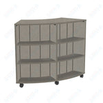Marco 3500 Series Curved Double Sided 8 Shelves Mobile Bookcase with 4 Adjustable Shelves - 36