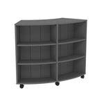 Marco 3500 Series Curved Double Sided 12 Shelves Mobile Bookcase with 8 Adjustable Shelves - 42